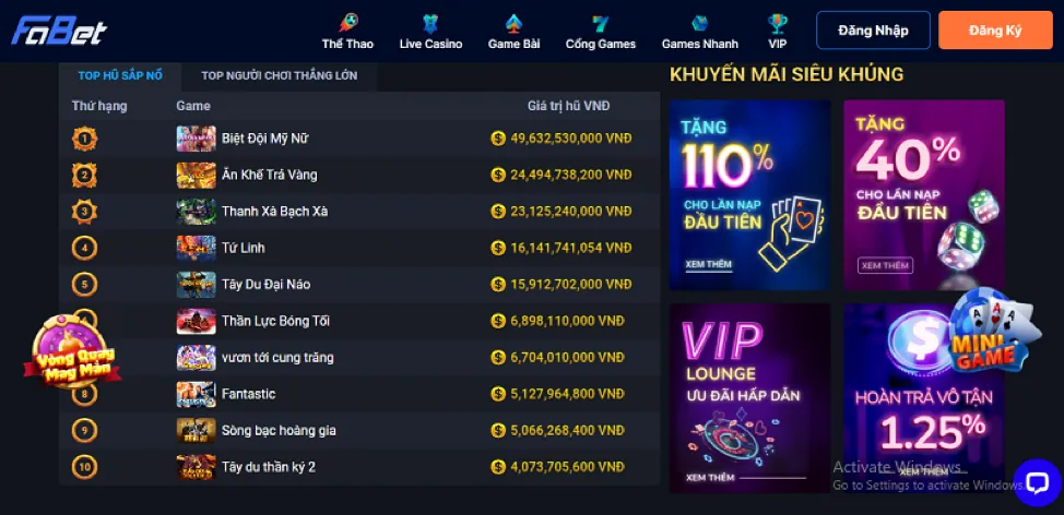 Game Vua Bắn Cá